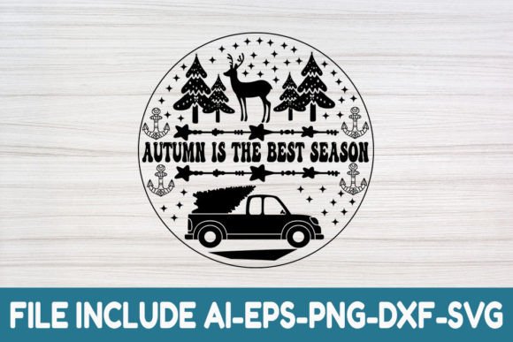 Christmas Quote SVG Design Autumn is the Best Season