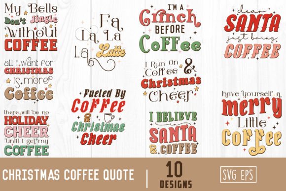 Retro Christmas Coffee Quote SVG Bundle Review