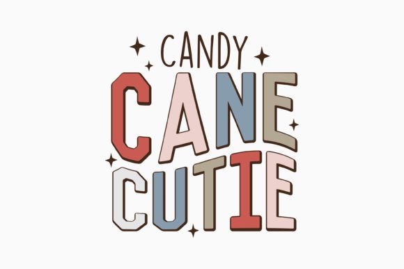 Retro Christmas Quote SVG Candy Cane for Crafts and Graphics
