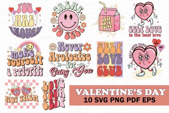 Self Love Quote SVG Sublimation Bundle for Crafts and Graphics