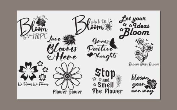 Wildflower Quote SVG Bundle for Crafts and Graphics